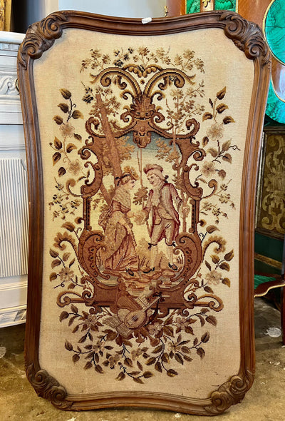 19th Century Beechwood And Needlework