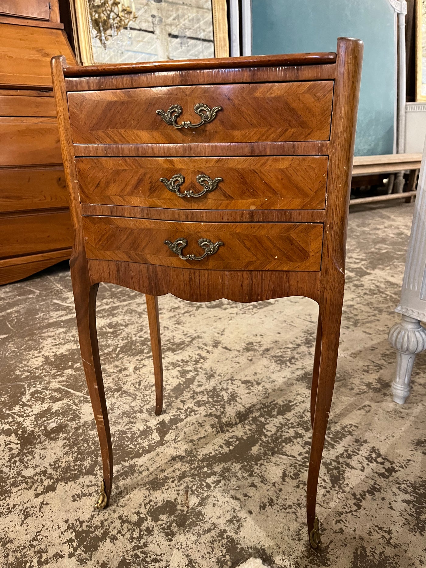 Antique French Marquetry Petite Chest | Le Chateau | European Luxury Furniture in Atlanta