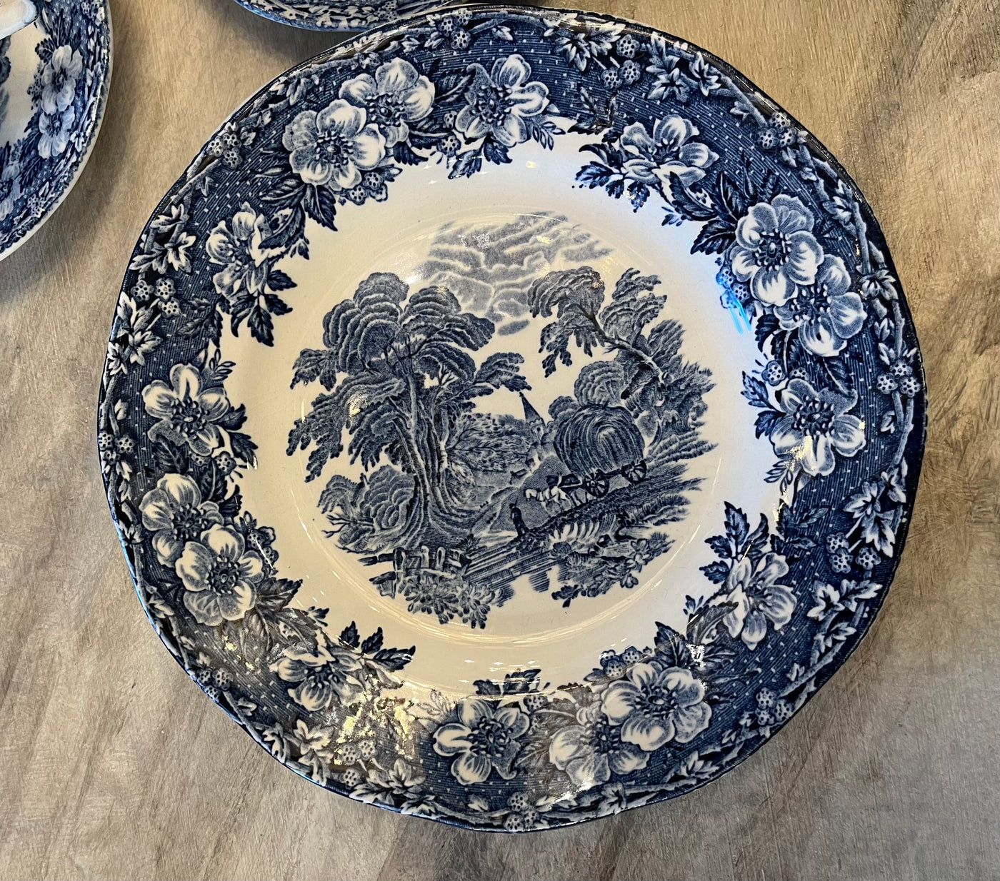 Blue and White Porcelain Dining Set