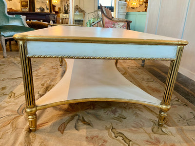 Antique French Louis XVI French Coffee Table in White with Gold | Le Chateau | European Luxury Furniture in Atlanta