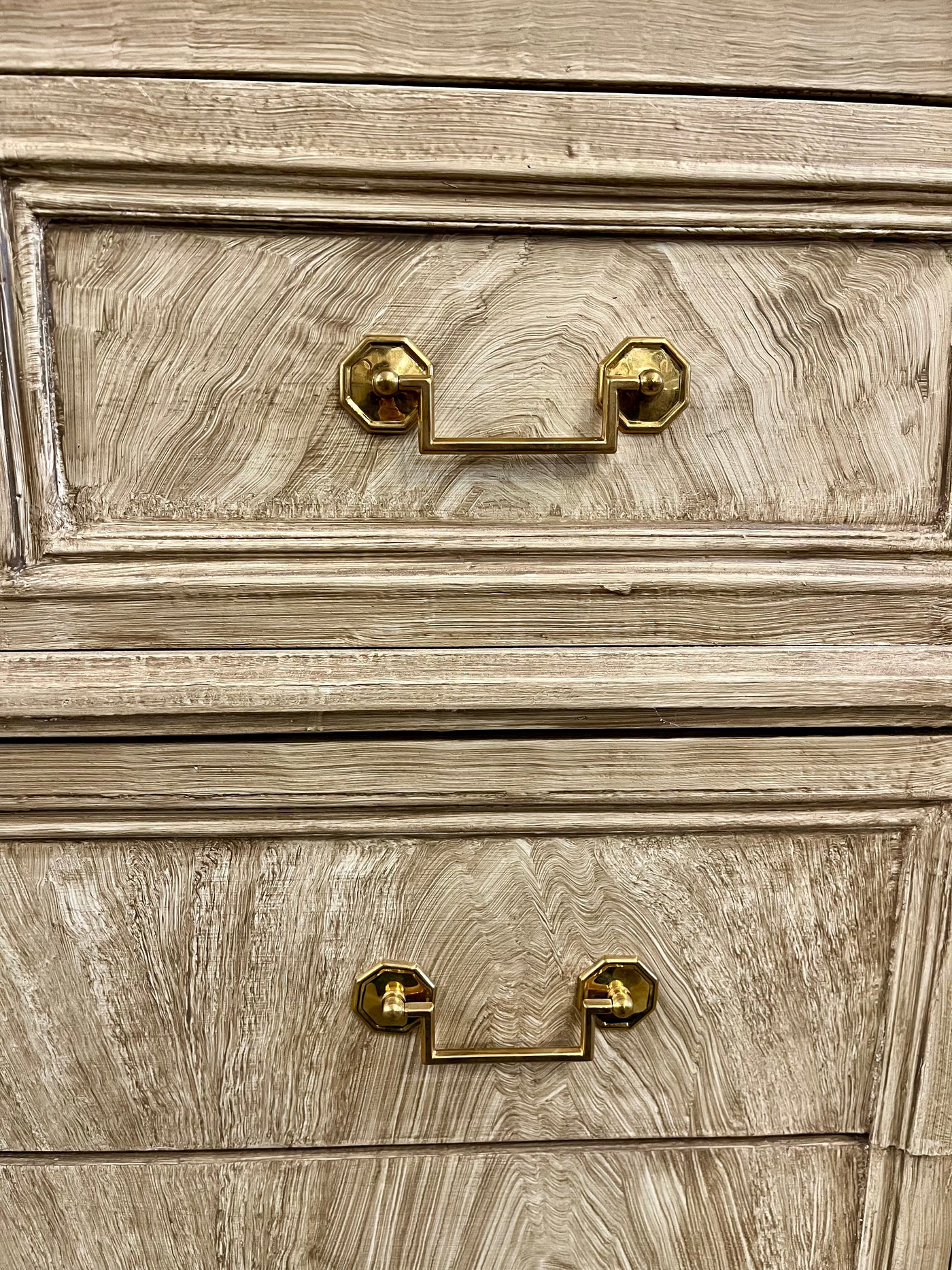 Swedish Chest with Faux Burl Wood Chest