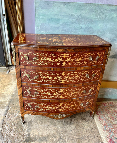 Antique Louis XV Ornate Marquetry Chest | Le Chateau | European Luxury Furniture in Atlanta