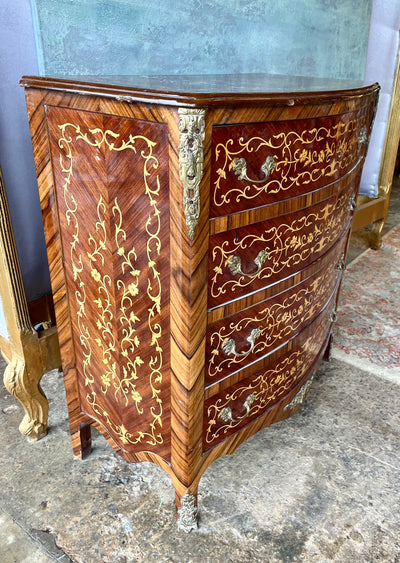 Antique Louis XV Ornate Marquetry Chest | Le Chateau | European Luxury Furniture in Atlanta