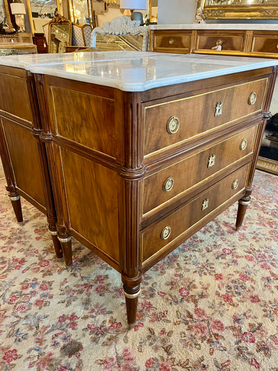 Burl Wood Chest with Marble Top