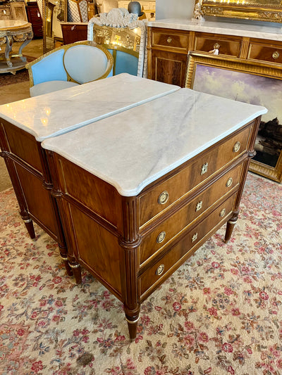 Burl Wood Chest with Marble Top