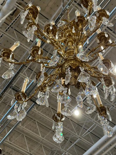 Brass and Crystal Chandelier | Le Chateau | European Luxury Furniture in Atlanta