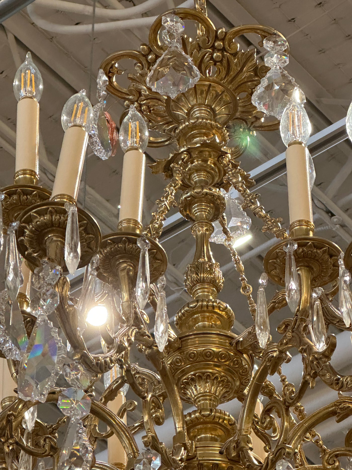 Brass and Crystal Chandelier | Le Chateau | European Luxury Furniture in Atlanta