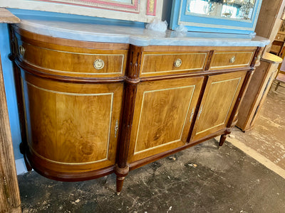 Louis XVI Walnut Burl Wood Sideboard