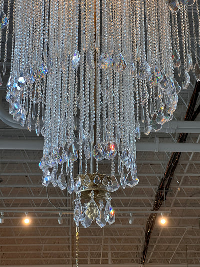 3 Tier French Crystal Chandelier