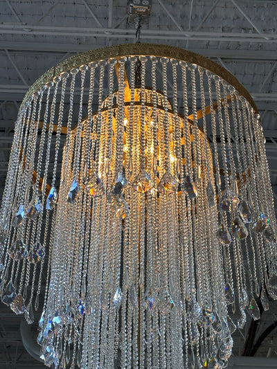 3 Tier French Crystal Chandelier