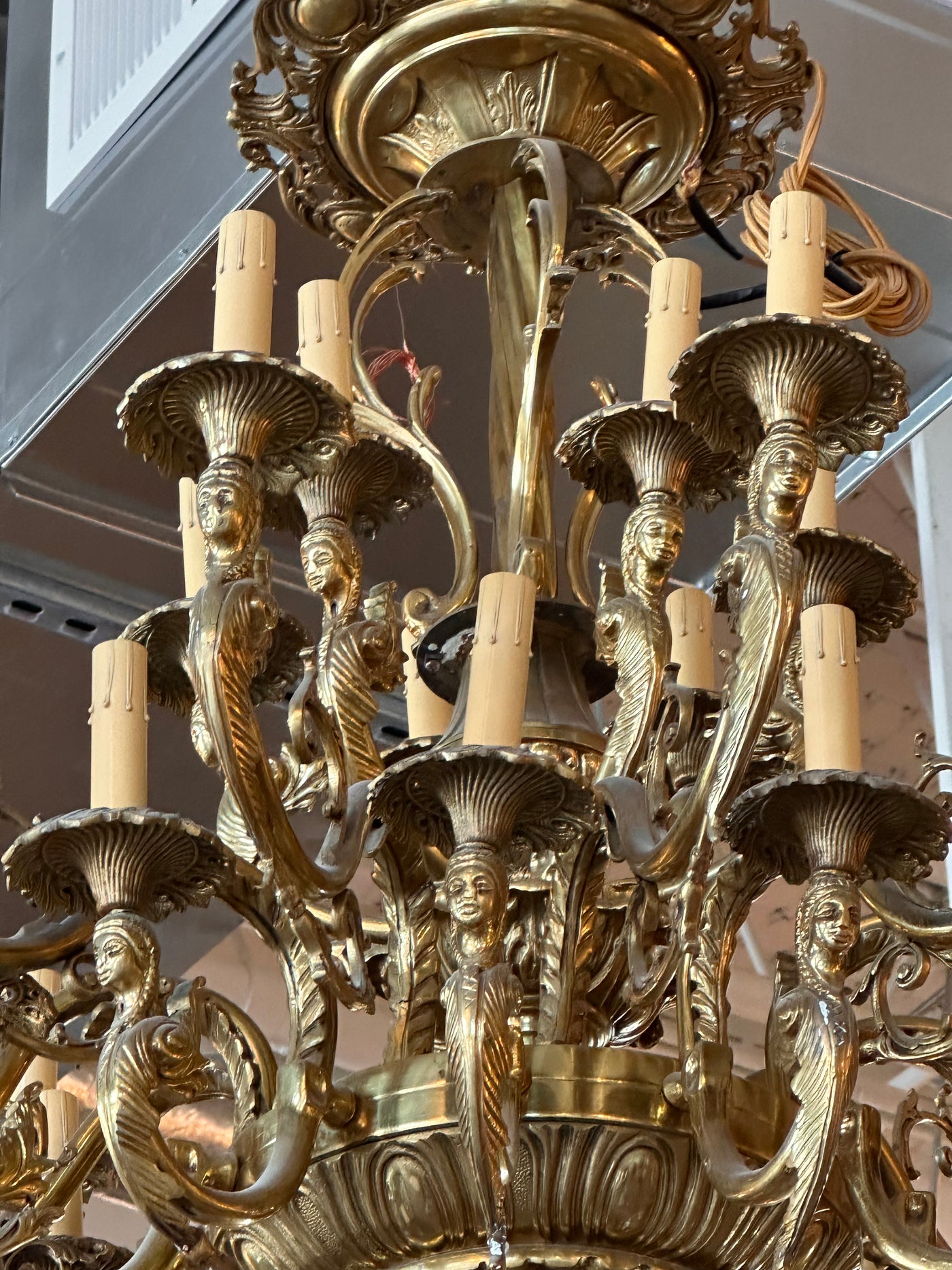 Brass Candle Chandelier