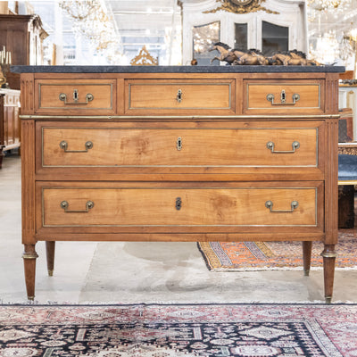 Louis XVI 18th Century Chest – Wood with Black Marble Top
