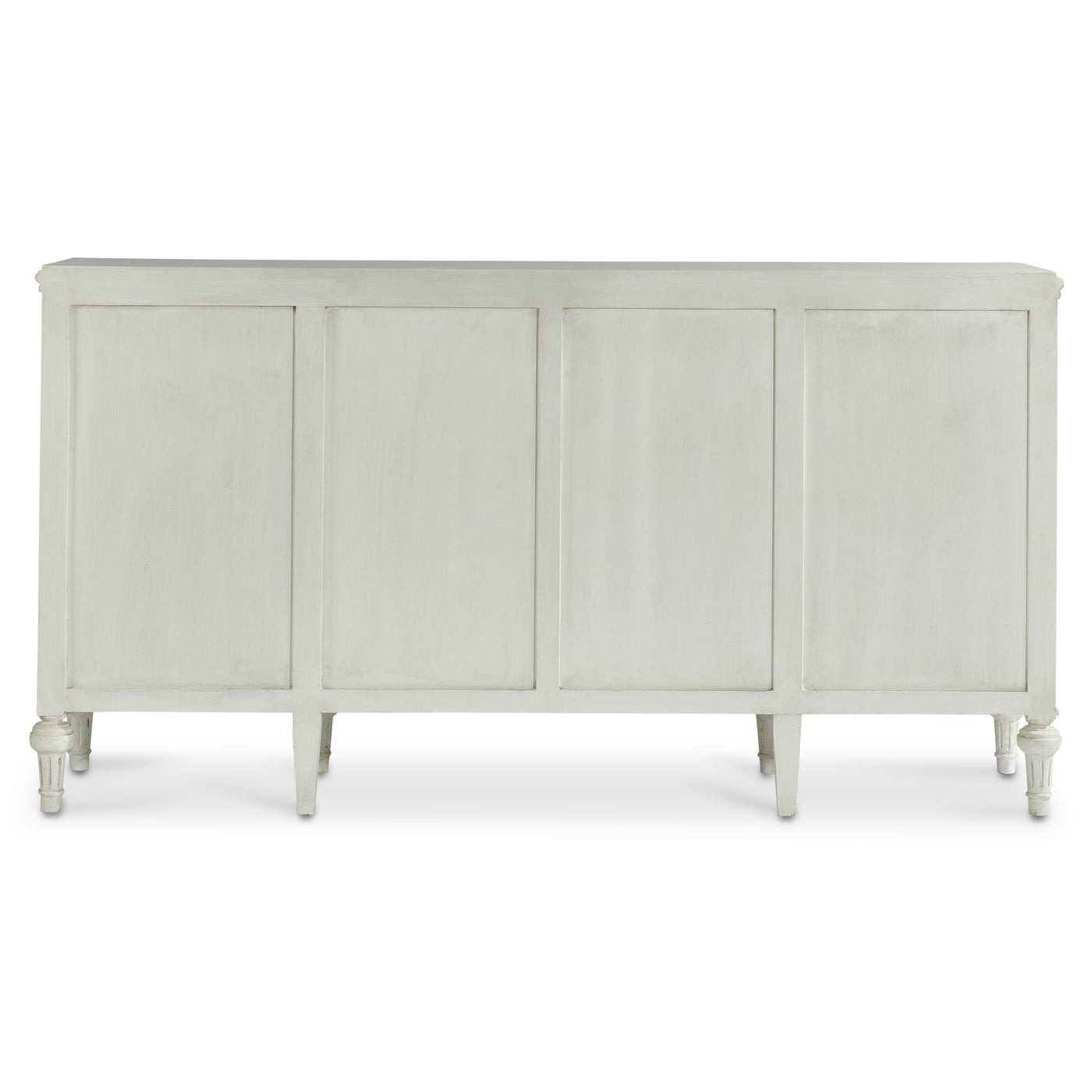 White Antique Swedish Sideboard with Gold Trim Detail | Le Chateau | European Luxury Furniture in Atlanta