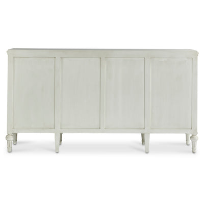 White Antique Swedish Sideboard with Gold Trim Detail | Le Chateau | European Luxury Furniture in Atlanta