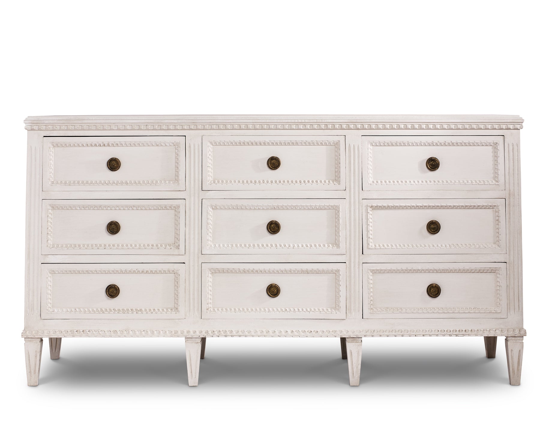 Vintage Swedish 9 Drawer Dresser in White – Le Chateau