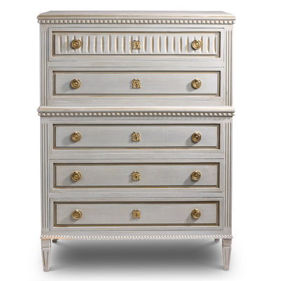 Swedish Chest of Drawers with Escutcheon