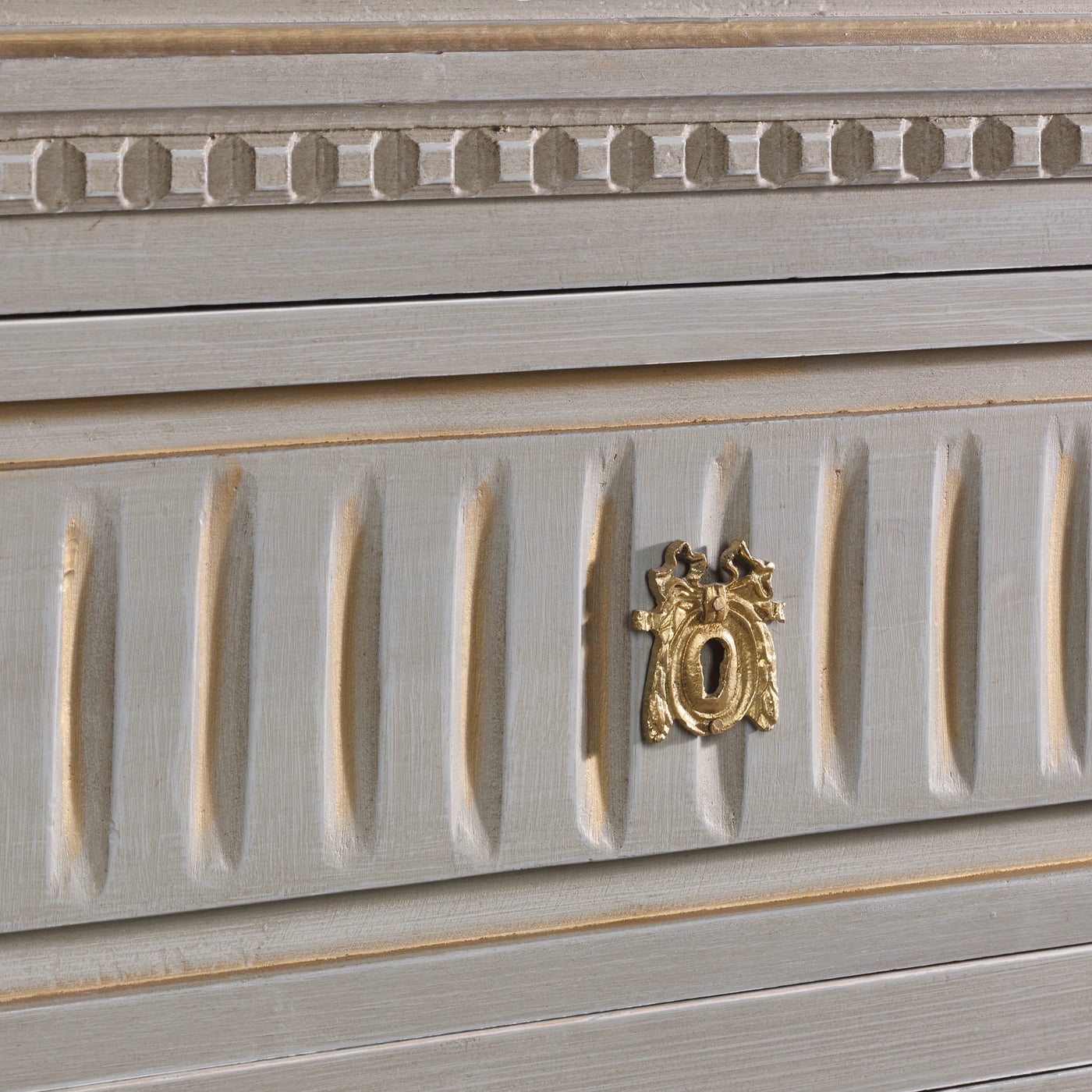 Swedish Chest of Drawers with Escutcheon