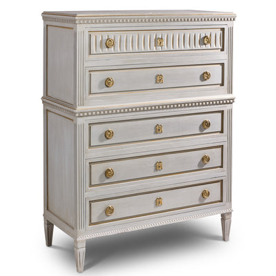 Swedish Chest of Drawers with Escutcheon