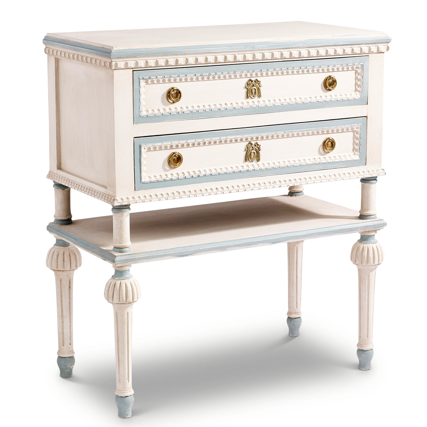 Gustavian Nightstand with Shelf