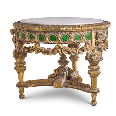 Louis XVI Giltwood Marble Top Center Table | Le Chateau | European Luxury Furniture in Atlanta