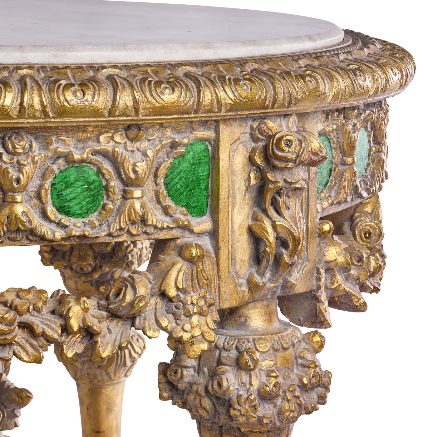 Louis XVI Giltwood Marble Top Center Table | Le Chateau | European Luxury Furniture in Atlanta